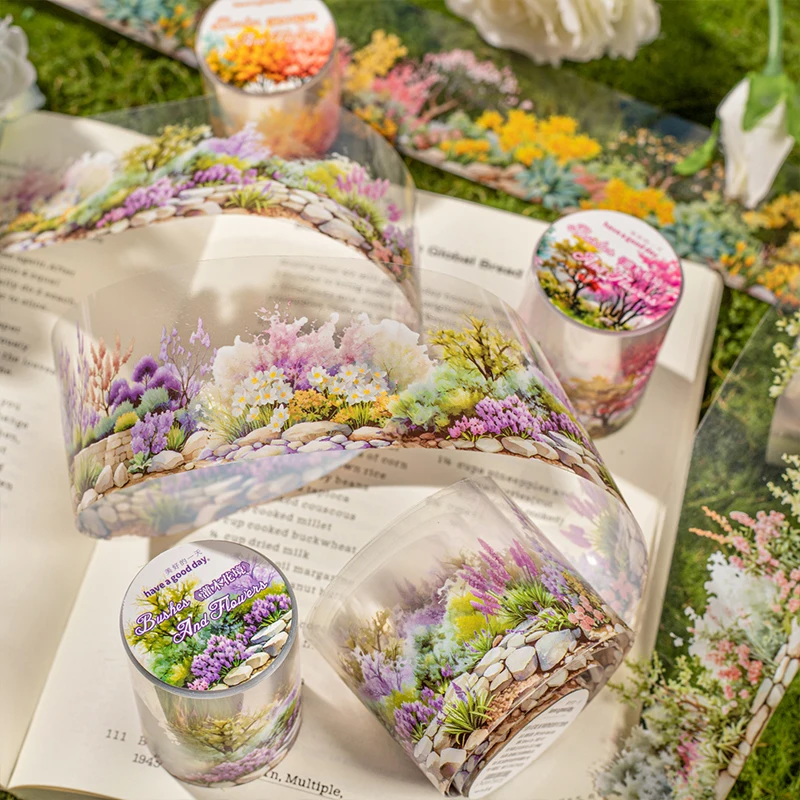 50mm*2m Vintage Plants Vine PET Tapes Journal Scrapbooking Supplies Planner Collage Decorate Diary Aesthetics Stationery Tape 5