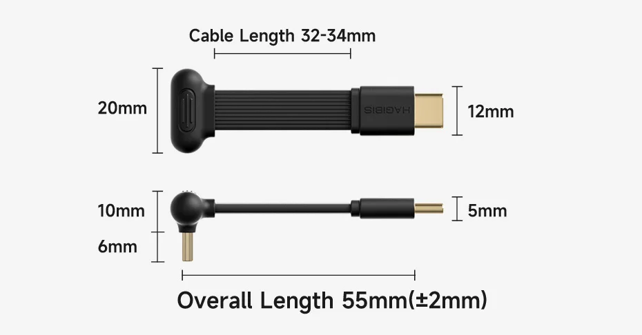 Hagibis USB4 Right-Angle Cable 80Gbps 240W