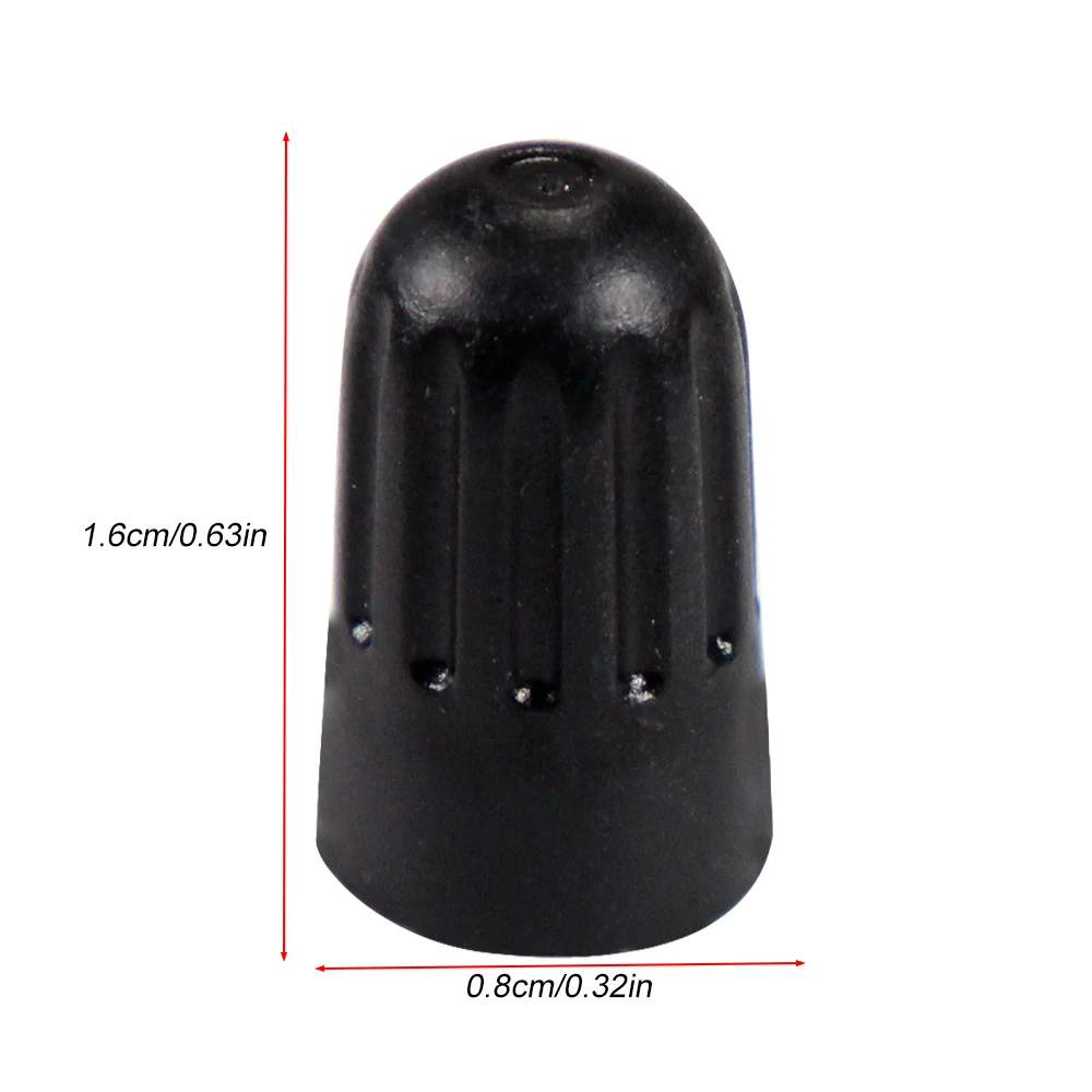 2 Sets Of Black Tire Valve Stem Caps - 8 Caps For Car, Truck, Bike & Motorcycle | Rust-Resistant Dustproof Caps