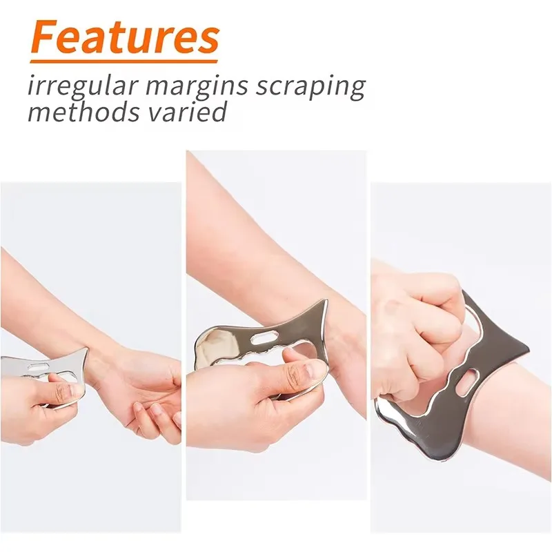 Stainless Steel Gua Sha Scraping Massage Tool  Physical Therapy Stuff Scraping Board For Back Legs Arms Neck Shoulder Massage