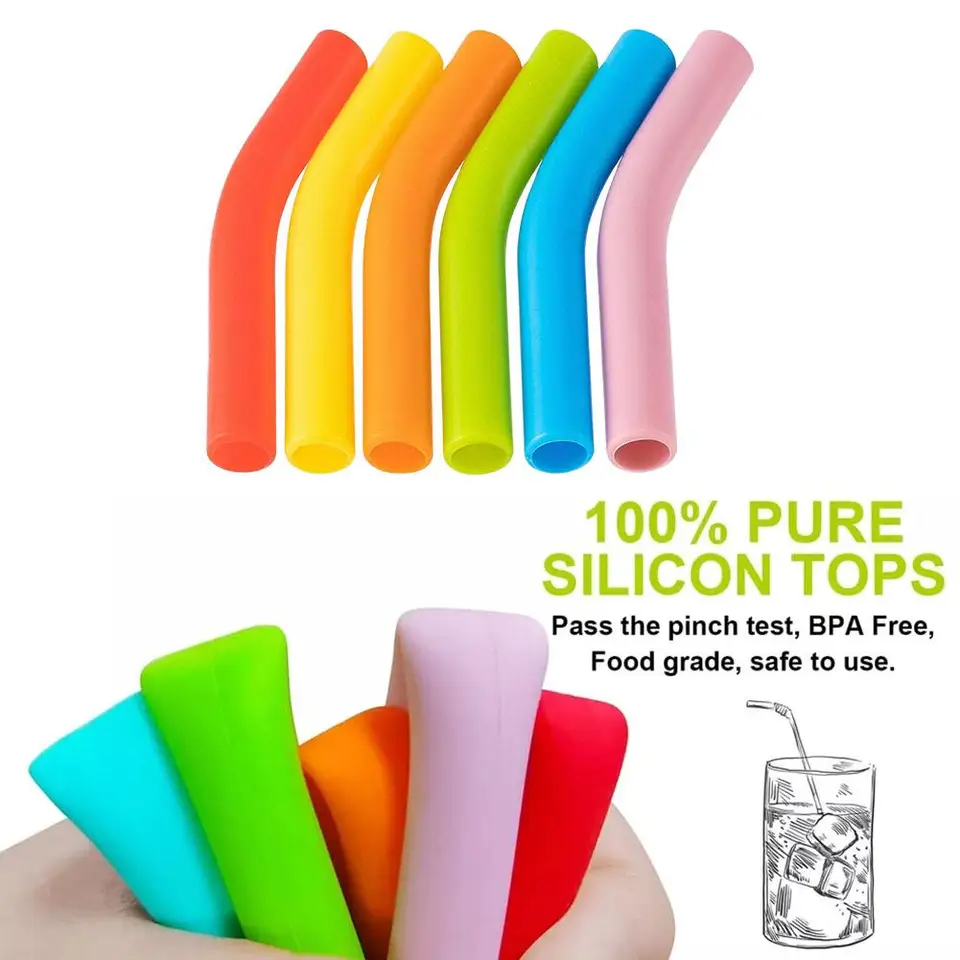 uxcell 12 punte in silicone per cannucce, gomiti in silicone, morbide