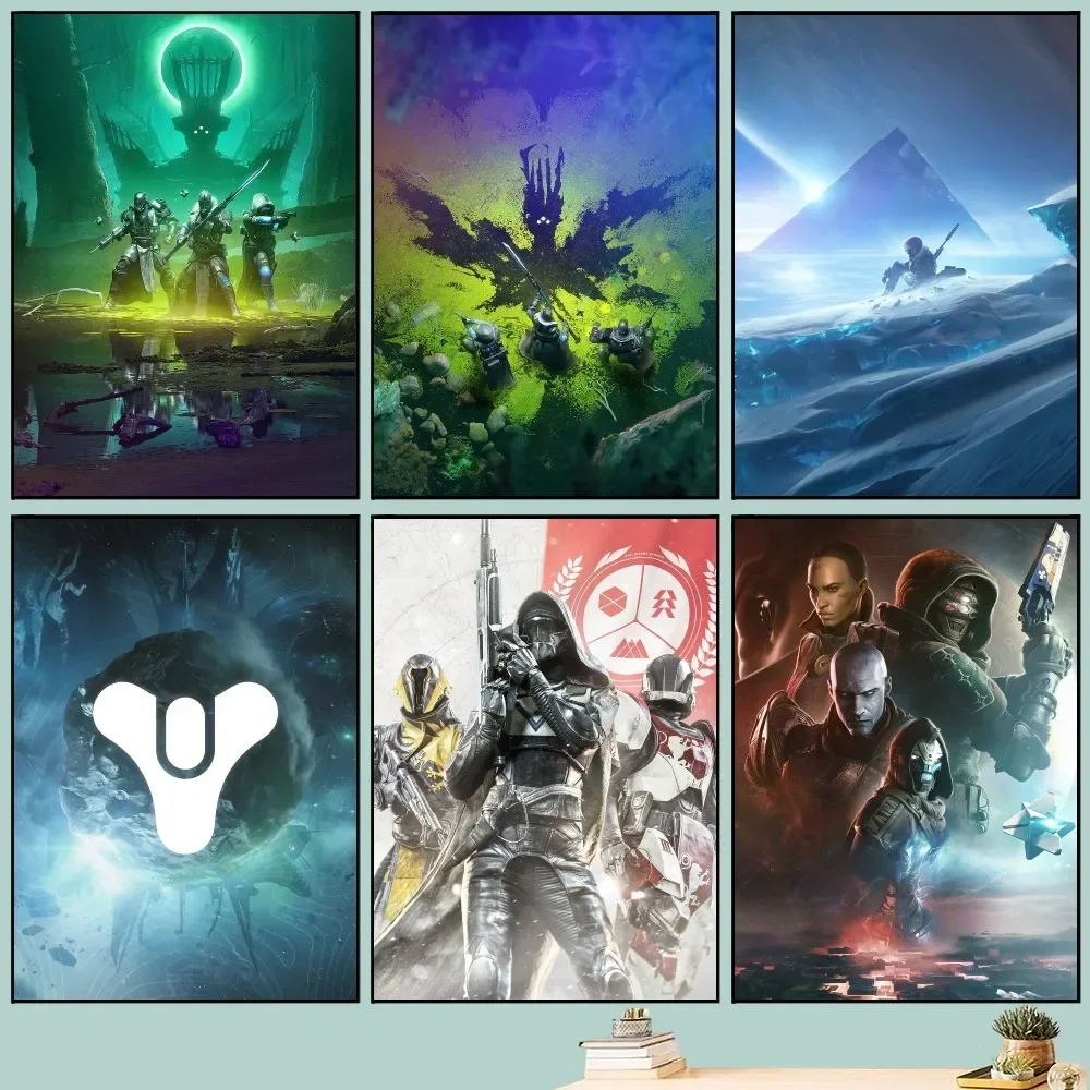 Gioco D-Destiny 2 Poster Fai Da Te Vintage Movie Poster Wall Art Painting Study Stickers Small Szie Wall Painting