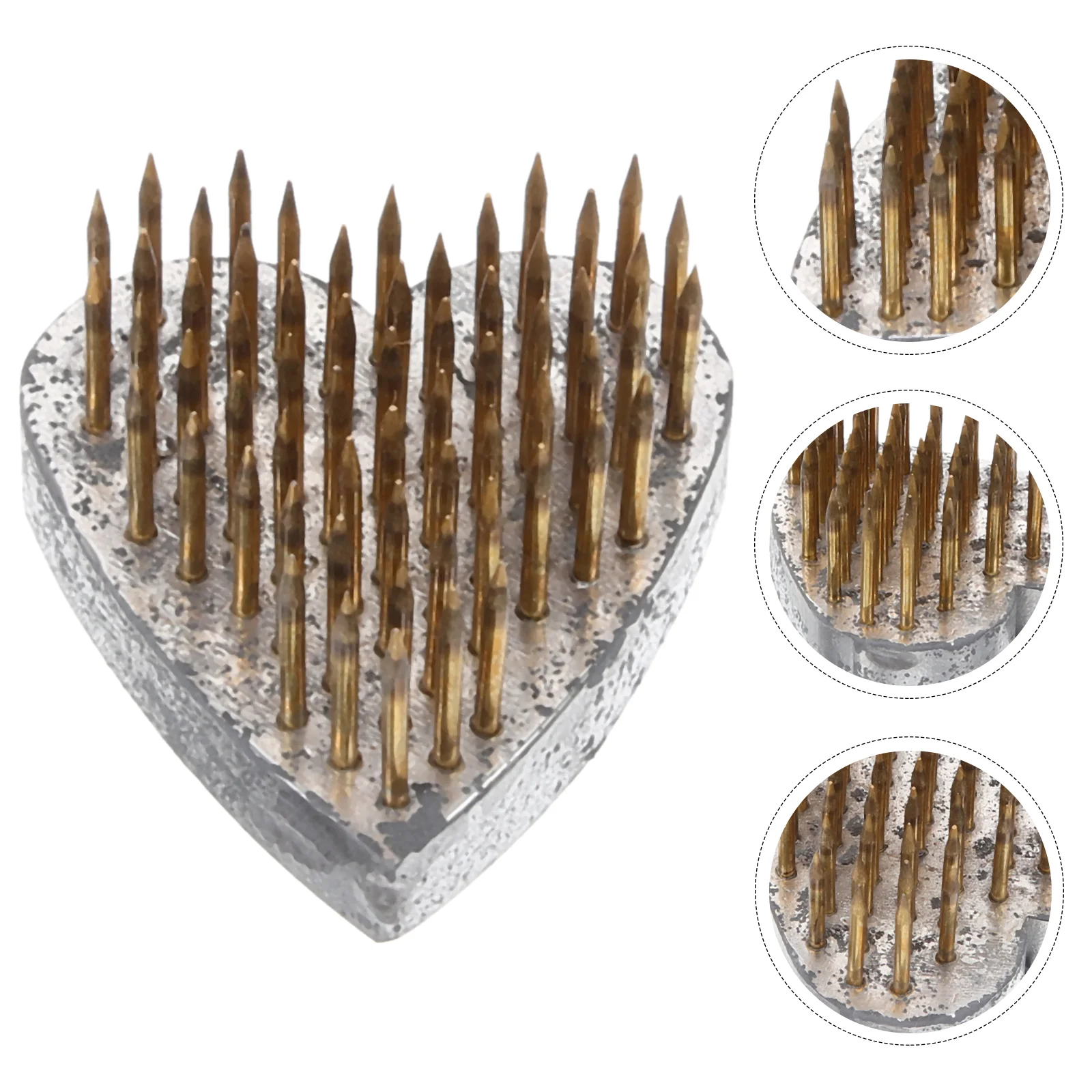 

Flower Arranging Base Pin Decorative Pins Frogs Supplies Arranger Stainless Steel Arrangement Floral Fixation