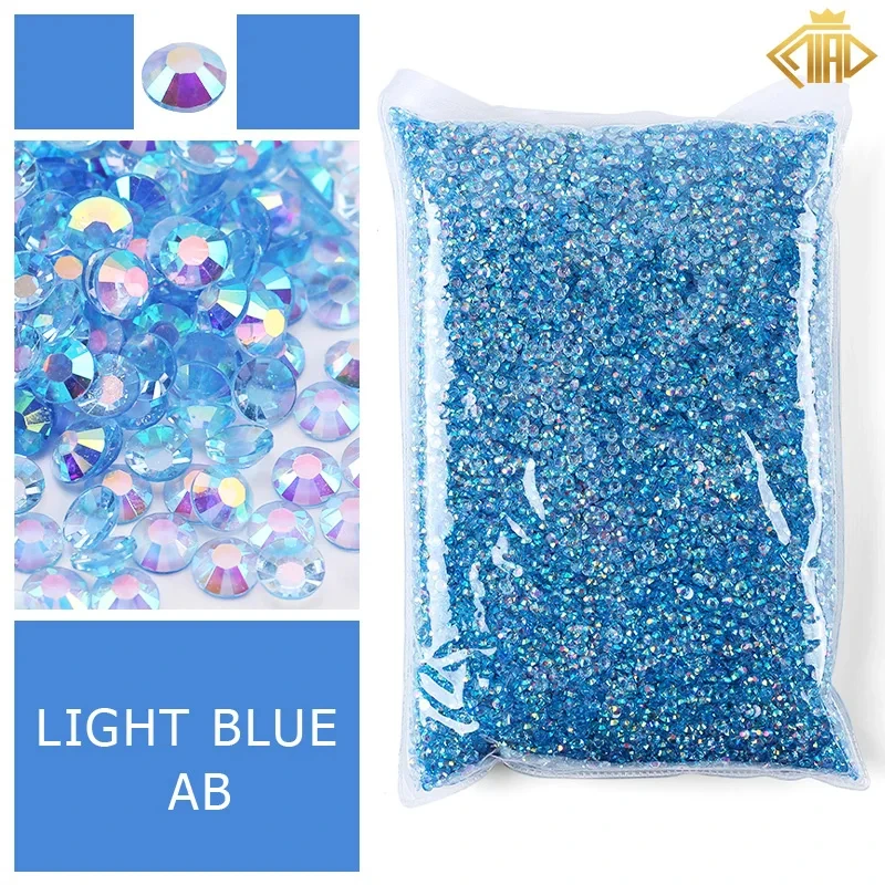 Blue Jelly Flatback Resin Rhinestones for Clothing and Nail Art Decoration