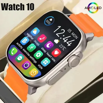 Smartwatch Watch 10 Ultra 49mm 2026 Nuovo NFC GPS per Uomo e Donna con Chiamate Bluetooth, Musica BT, Giochi e Ricarica Wireless