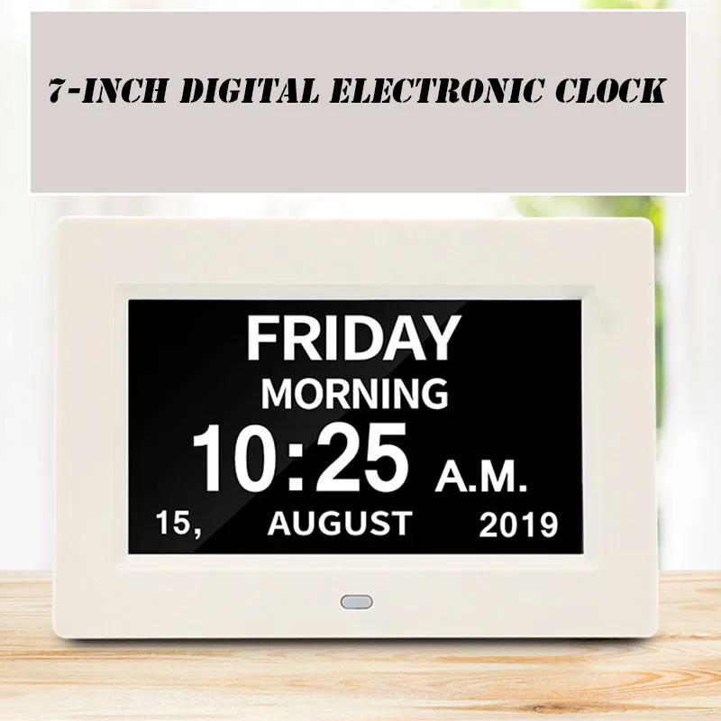 

Modern Minimalist 7-inch Square Large Font Multifunctional Digital Electronic Clock