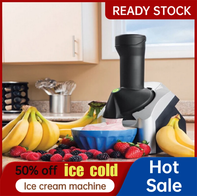 

Household Automatic Ice Cream Machine Childrens Fruit Milkshake Machine Ice Cream Frozen Dessert Machine Electric Ice Maker Tool