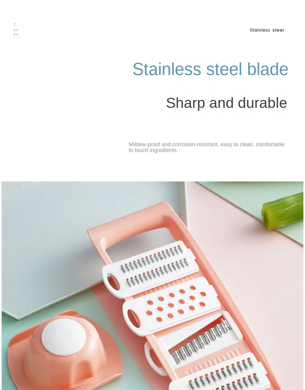 Description Picture 4 of itemIn 1 Grater Vegetables Cutter Carrot Korean Cabbage Manual Mandoline Slicer Fruit Potato Peeler Carrot Grater Kitchen Gadgets