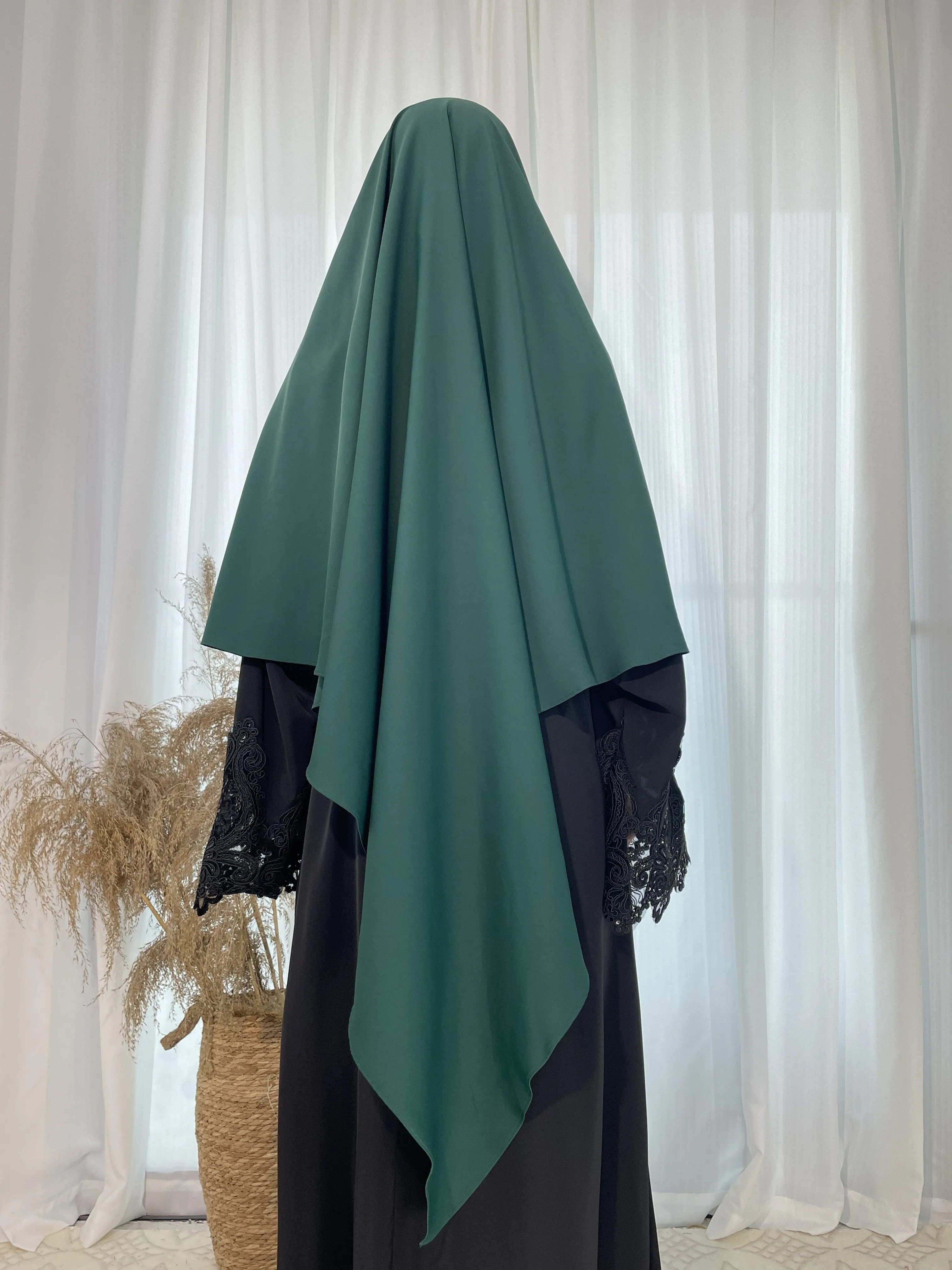 Plain Long Hijab Khimar for Muslim Women Turkey Saudi Ramadan Eid Prayer Garment Niqab Jilbab Hijabs Headscarf Islamic Clothing