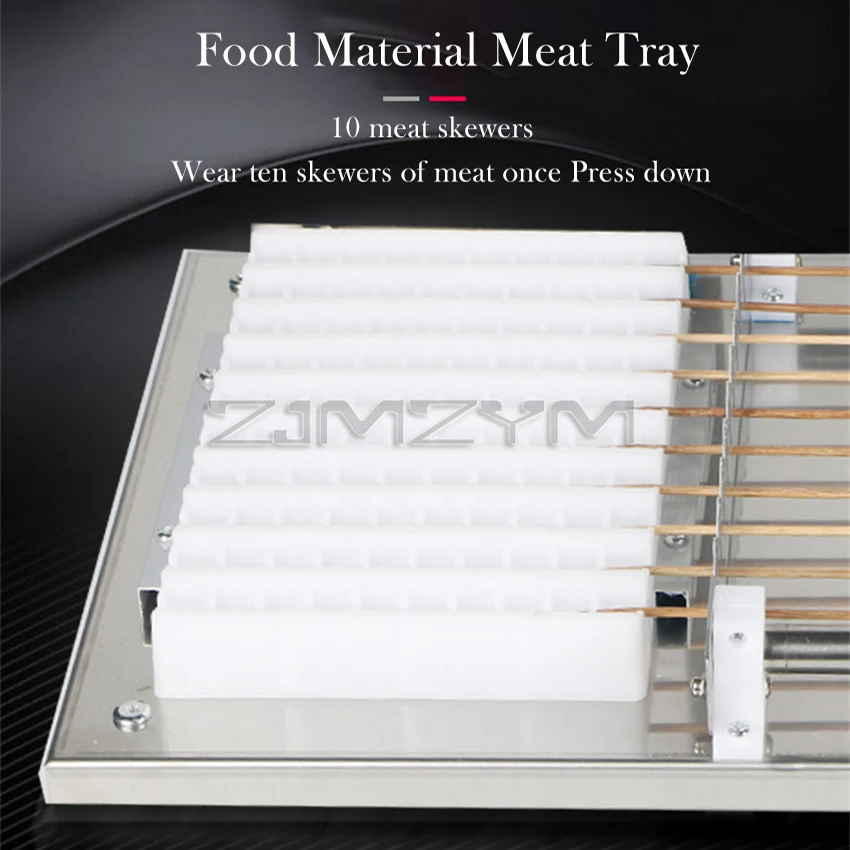 BBQ Meat Skewer Manual Satay Skewer Machine BBQ Stainless Steel Mutton Kebab Lamb Tools Kebab Meat Wear String Machine