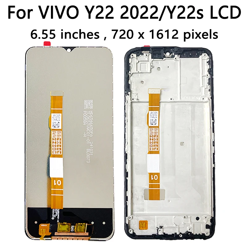 For Vivo Y22 V2207 / Vivo Y22s V2206 LCD Display Touch Screen Digitizer Assembly