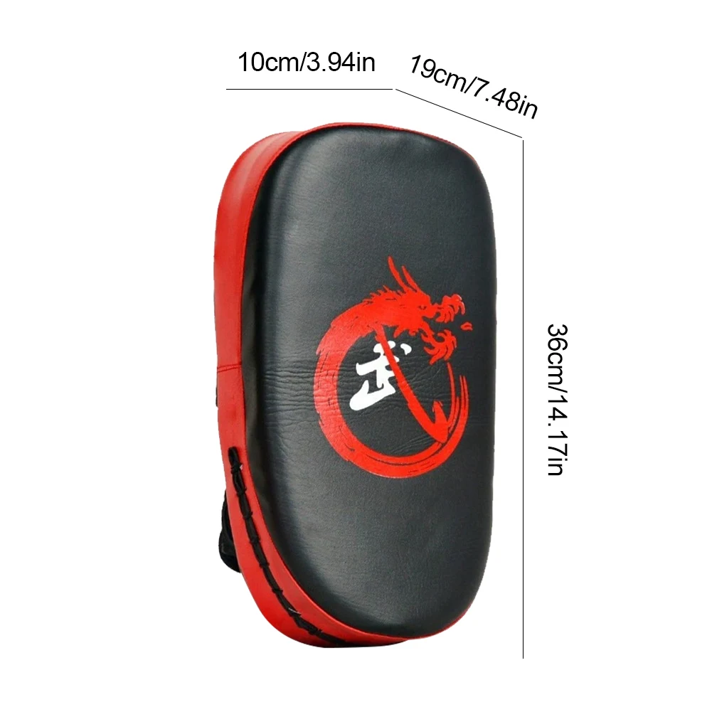 PU Leather Hand Foot Kicking Pad Bag Curved Foot Target Pad for Muay Thai Taekwondo Martial Arts Training
