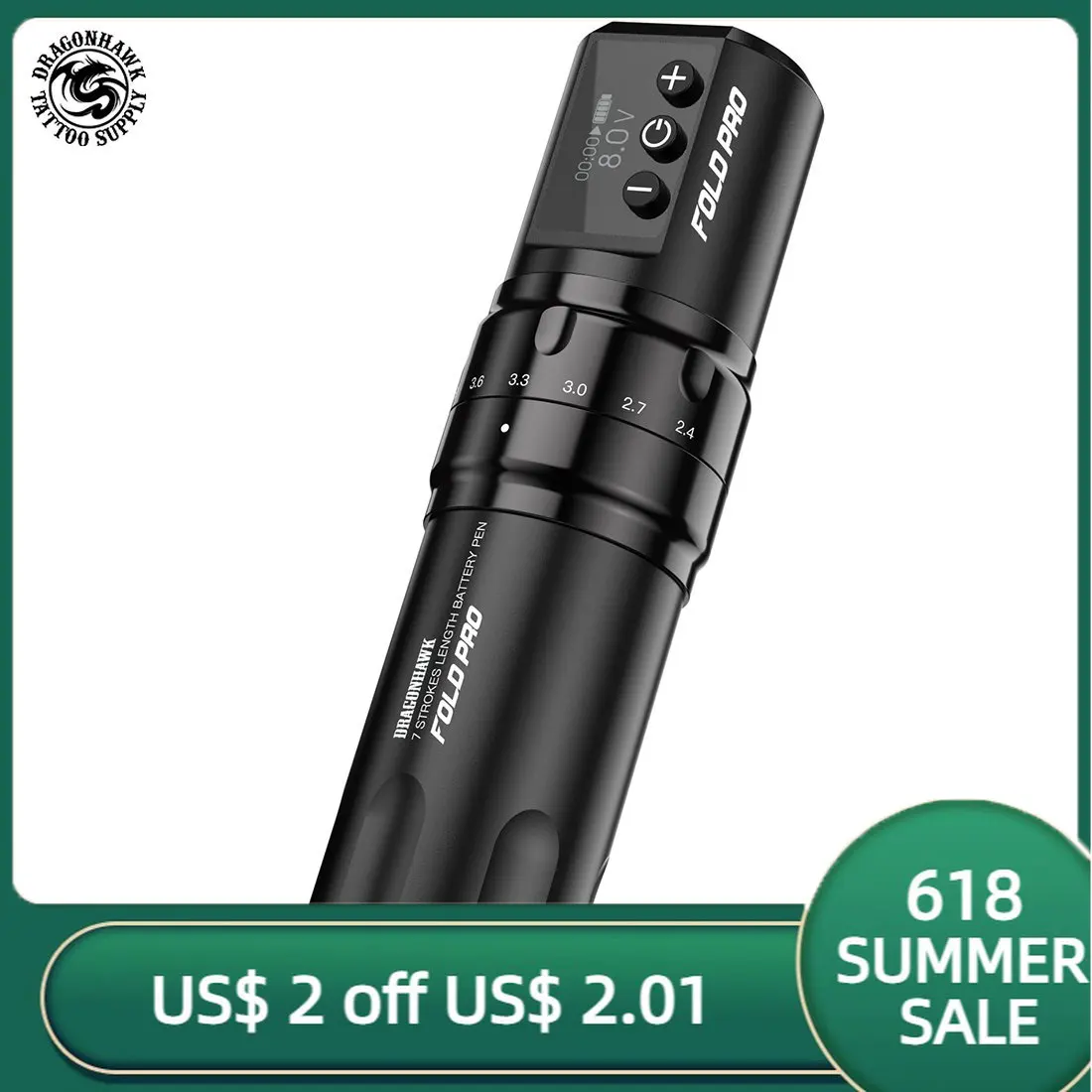 Dragonhawk Mast Wireless Power Supply Battery Pack RCA Tattoo - Foto 7