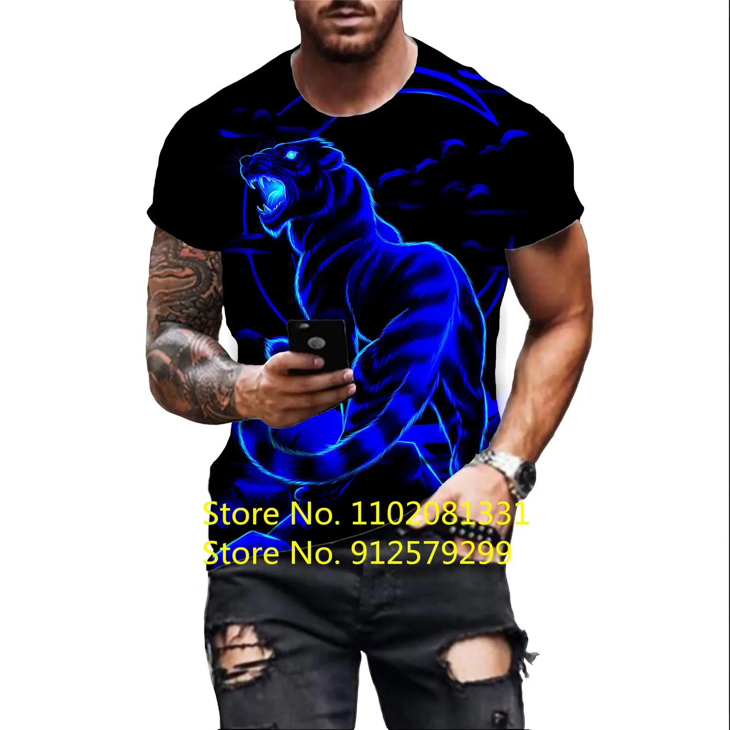 

Cool Fashion Beautiful Tiger T Shirt Men/Women Casual Runing Short Sleeve Couple Sports Animal Tee