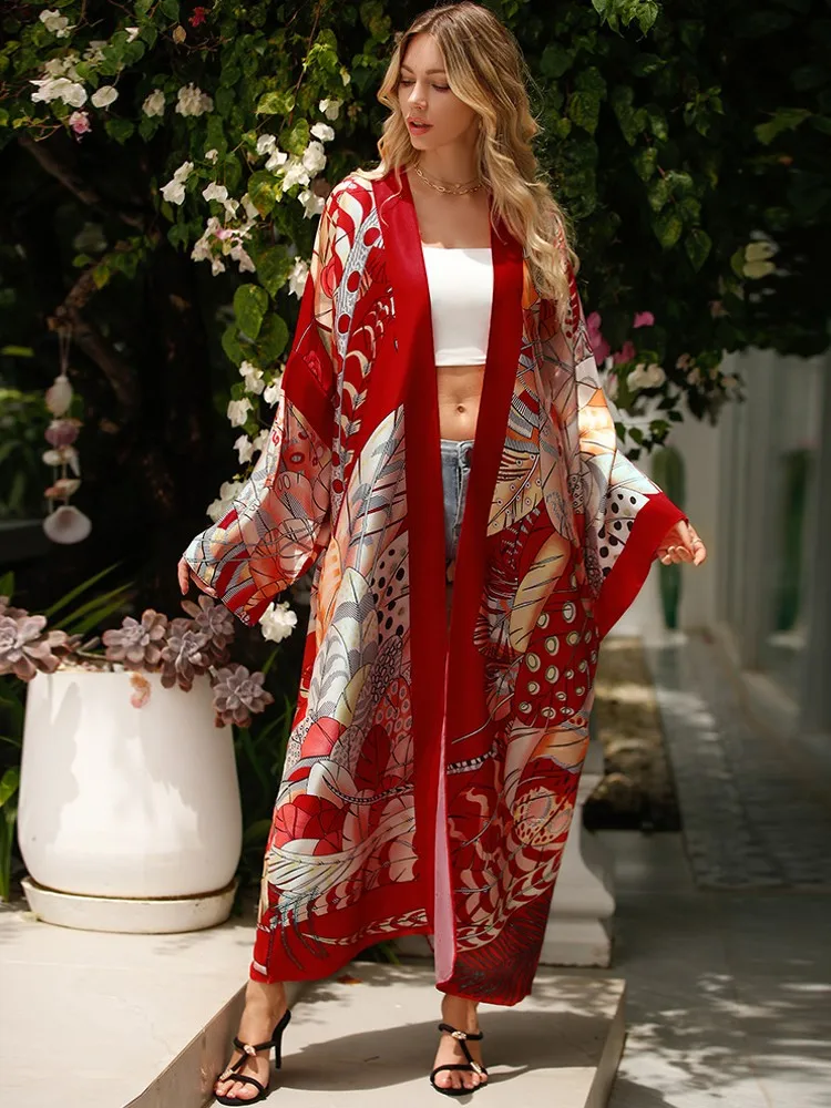 Japanese Kimono Traditional Woman Long Kimono Cardigan Cosplay Blouse Shirt Yukata Female Japanese Dress Haori Geisha
