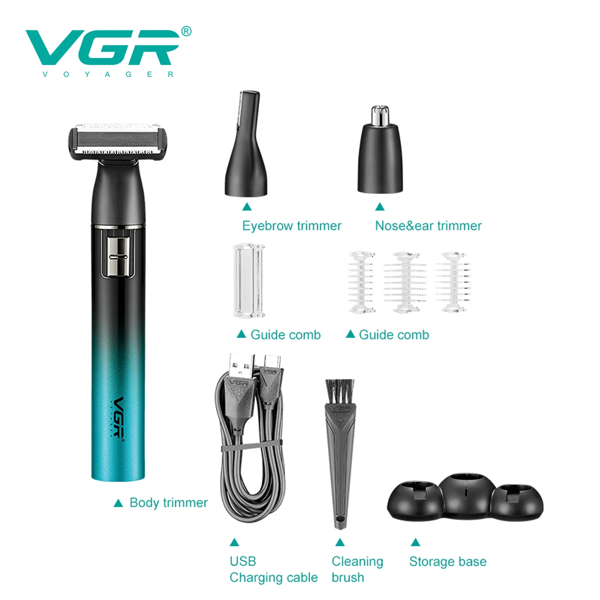 VGR V-628 3 في 1 مجموعة تشذيب الشعر الجديدة متعددة...