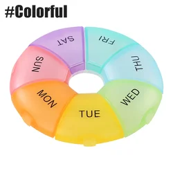 Arthritis - Friendly 7 - Day Pill Organizer with Large Compartments - BPA - Free Travel Box for Vitamins & Supplements (Colorful - 1PCS)
