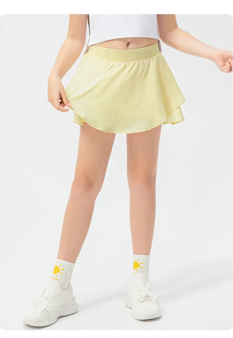 Girls Sport Skirt Children Anti-embarrassment Breathable Yoga Dance Training Running Hiking Tennis Summer Clothes for Kids 16 S7e9a445c5b5943c6bfc1a32c559a1940p