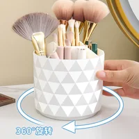 Ins 360° Rotating Make Up Organizer Plastic Organizing Boxes Portable Desktop Cosmetic Organizer Lipstick Eyebrow Pencil 2