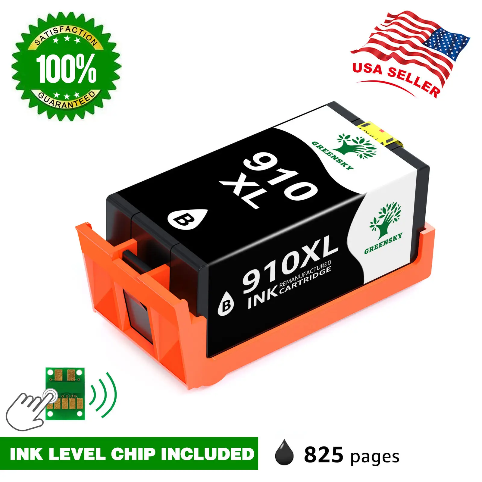 

1PK 910XL Black Ink Cartridge Compatible for HP OfficeJet Pro 8010 8020 8022