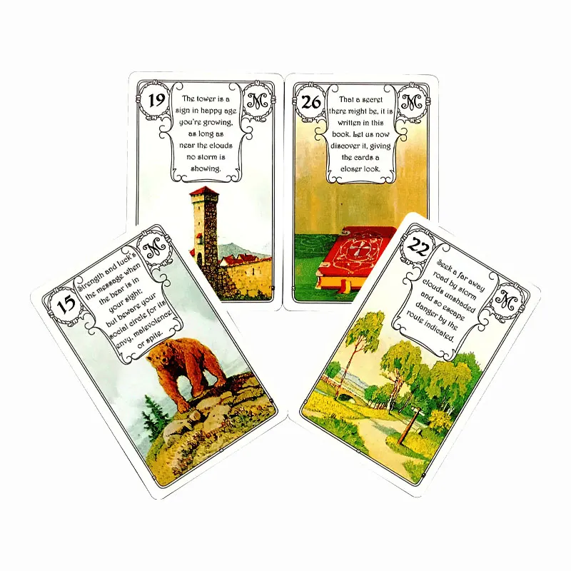 Lenormand Urania JMC Red Owl Tarot Deck Fortune Telling Cards Esoteric AGM Oracle Cards Friend Gift Tarot For Beginners 6