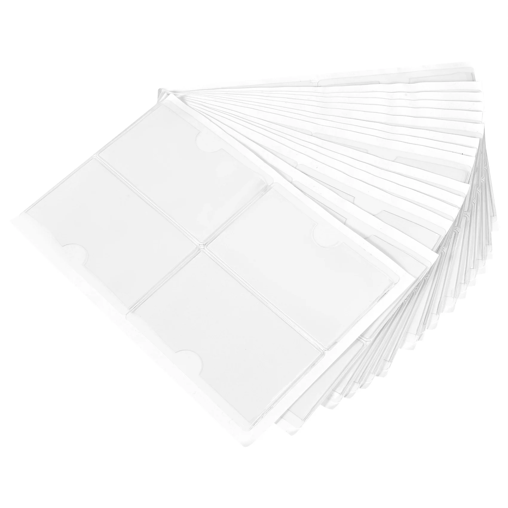 Clispeed 10 PCS Self-Adhesive Card Pockets - Top Load Clear Sleeves For  Index Cards, Photos & Business Cards