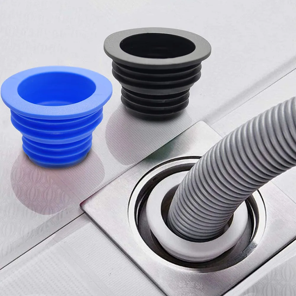 Drain Pipe Hose Silicone Plug Washing Machine Drain Hose Sealing Plug Kitchen Pipe Sewer Seal Ring Bathroom Bathtub 4Pcs bathroom accessories sewer seal ring shower drain plug