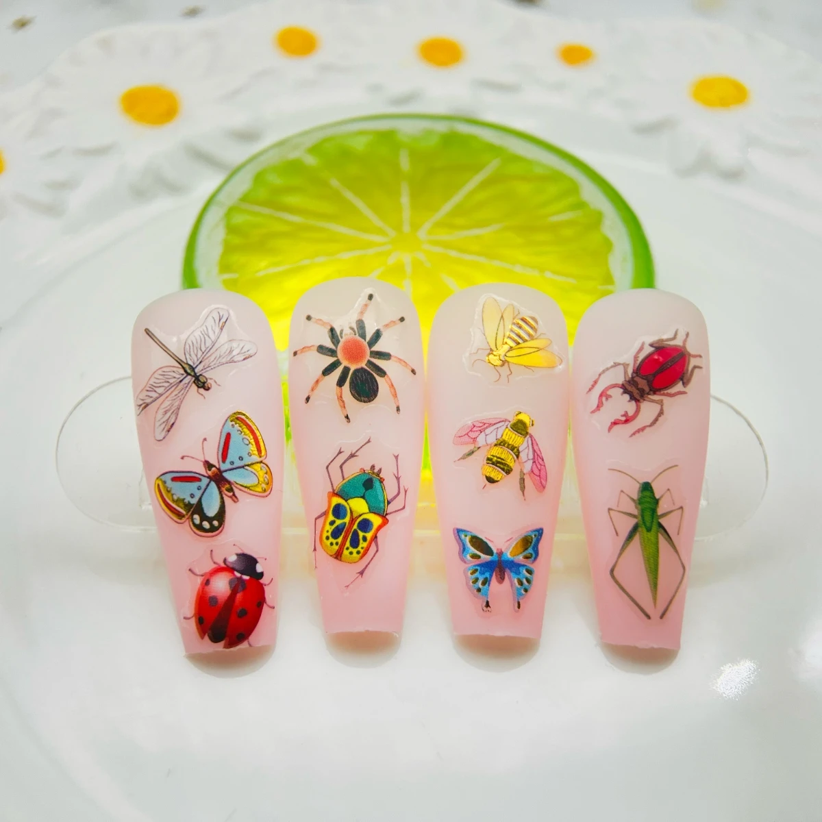 Newest Insects Butterfly Style 3d Nail Art Sticker Nail Deco Slider Tsc-631