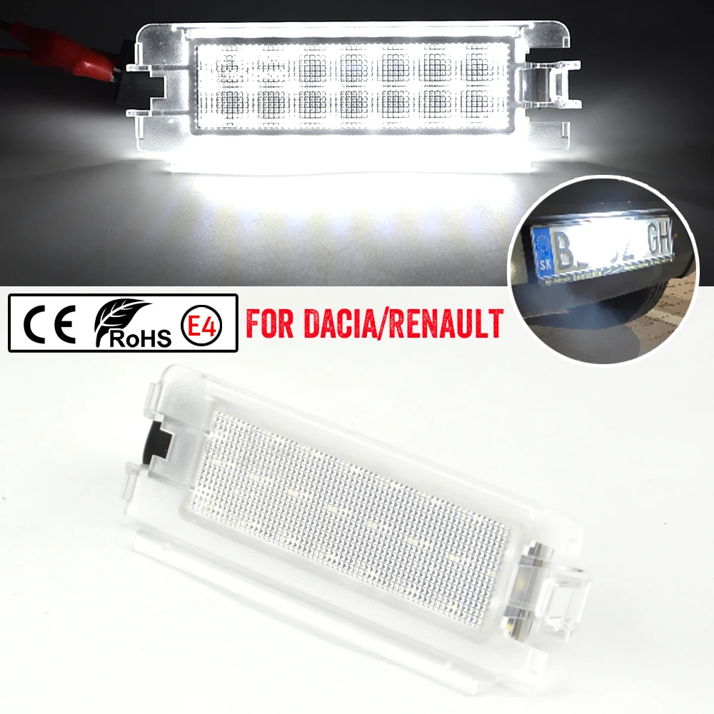 1X Nessun Errore Led Targa Luce Targa Lampada Per Dacia Logan 1 2004-2012 Sandero 2008-2012 Renault Clio Ii 2 2001-2004