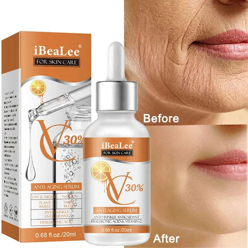 Premium 30% Vitamin C Serum For Face Anti Aging Wrinkle Facial Hyaluronic Acid Retinol Acids Boost Collagen Hydrate Skin Care