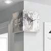 New Living Room Double sided Wall Clock Creative two face Clock Wall Light Lunar Corner Clock No Hitting Kong Digital Clock 3