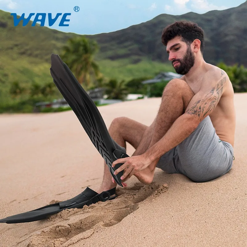 Professional Adult Flexible Comfort TPR Non-Slip Swimming Diving Fins Rubber Snorkeling Swim Flippers Water Sports Beach Shoes 3