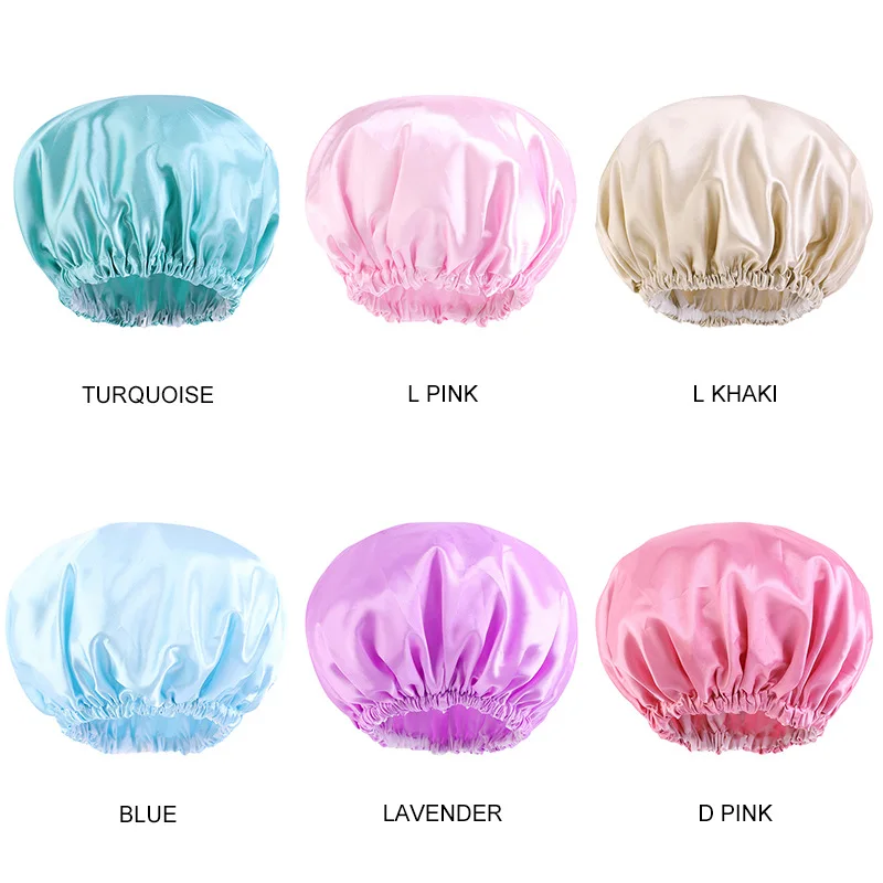 

Satin Waterproof Shower Dustproof and Smoke-Proof Work Thermal Heat CAP Beauty Hat JDY-453F