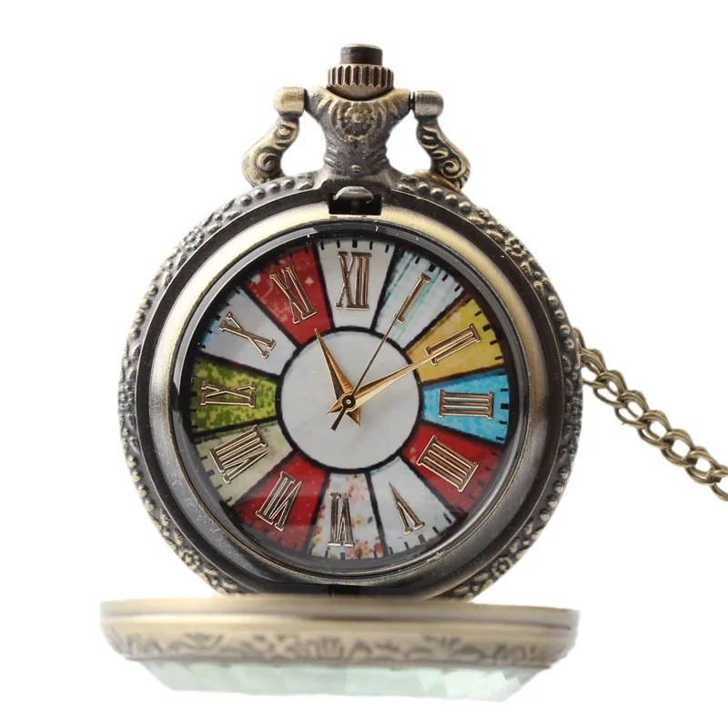 Retro Bronze Steampunk Seven-Color Roman Flip-Back Quartz