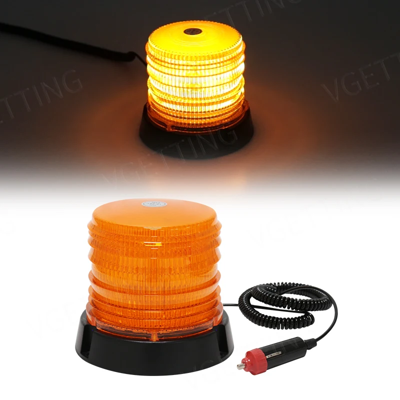 

Led Roof Auto Amber Strobe Warning Emergency Lights Car Dome Solar Waterproof Signal Magnetic Pilot Lamps Accessories