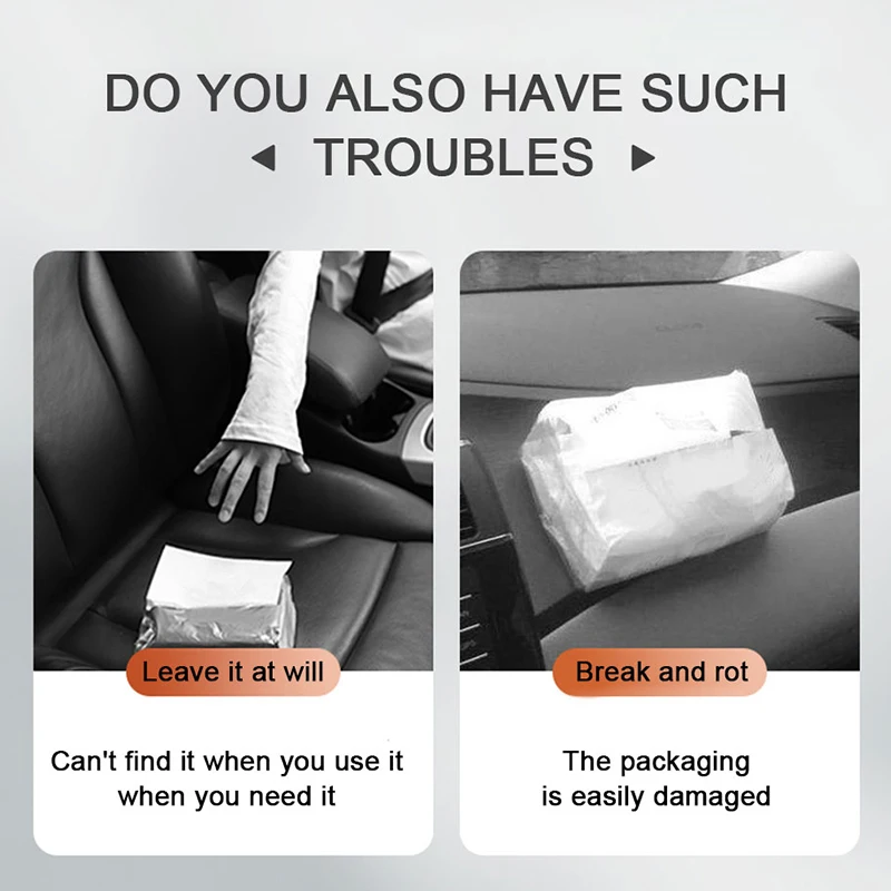 Car Sunshade Plate Tissue Box Universal Auto Interior Paper Towel Storage Bag Carbon Fiber Sun Visor