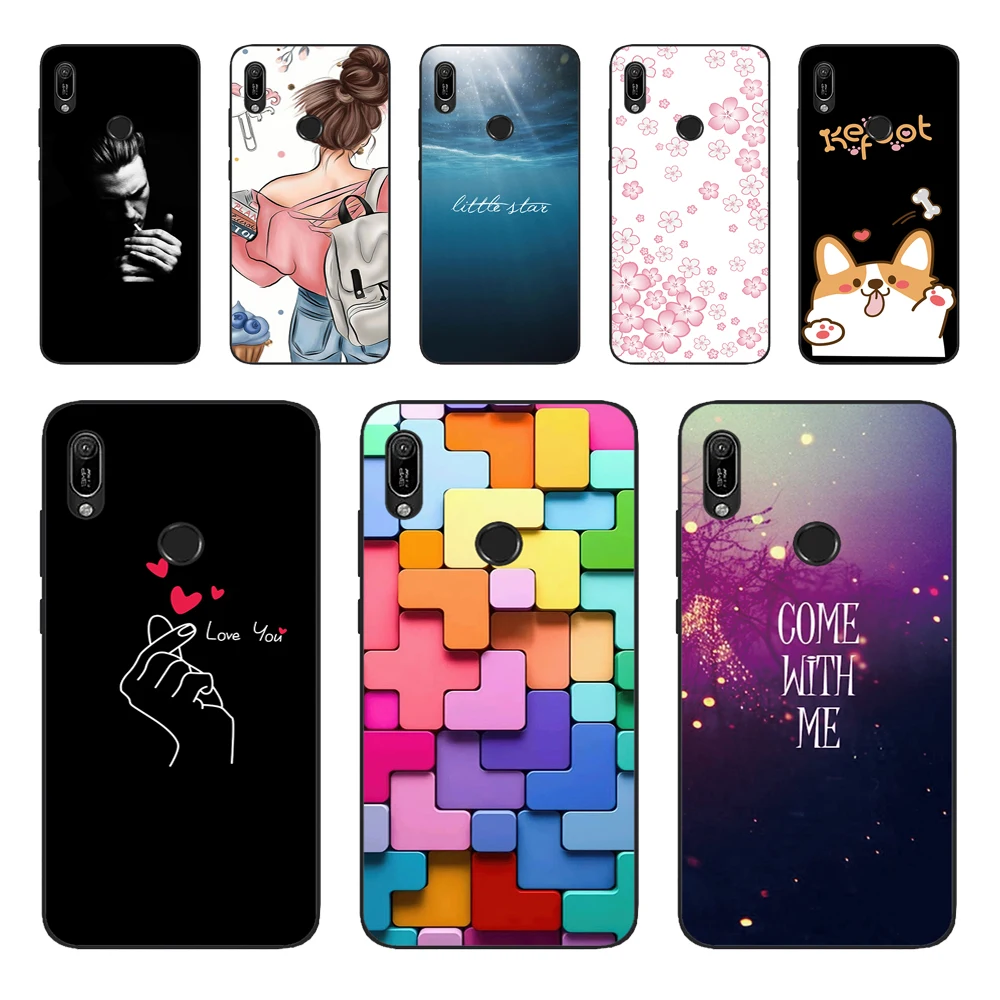 Per Huawei Y6 2019 Custodia Huawei Y6 2019 Cover In Silicone Custodia Morbida Opaca Per Huawei Y6 2019 Paraurti