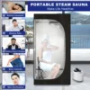 Portable Steam Sauna Tent, at Home Sauna Suit Full Body, for Indoor with 2.6L 1000 Watt Steamer, Folding Chair, Remote Control 6