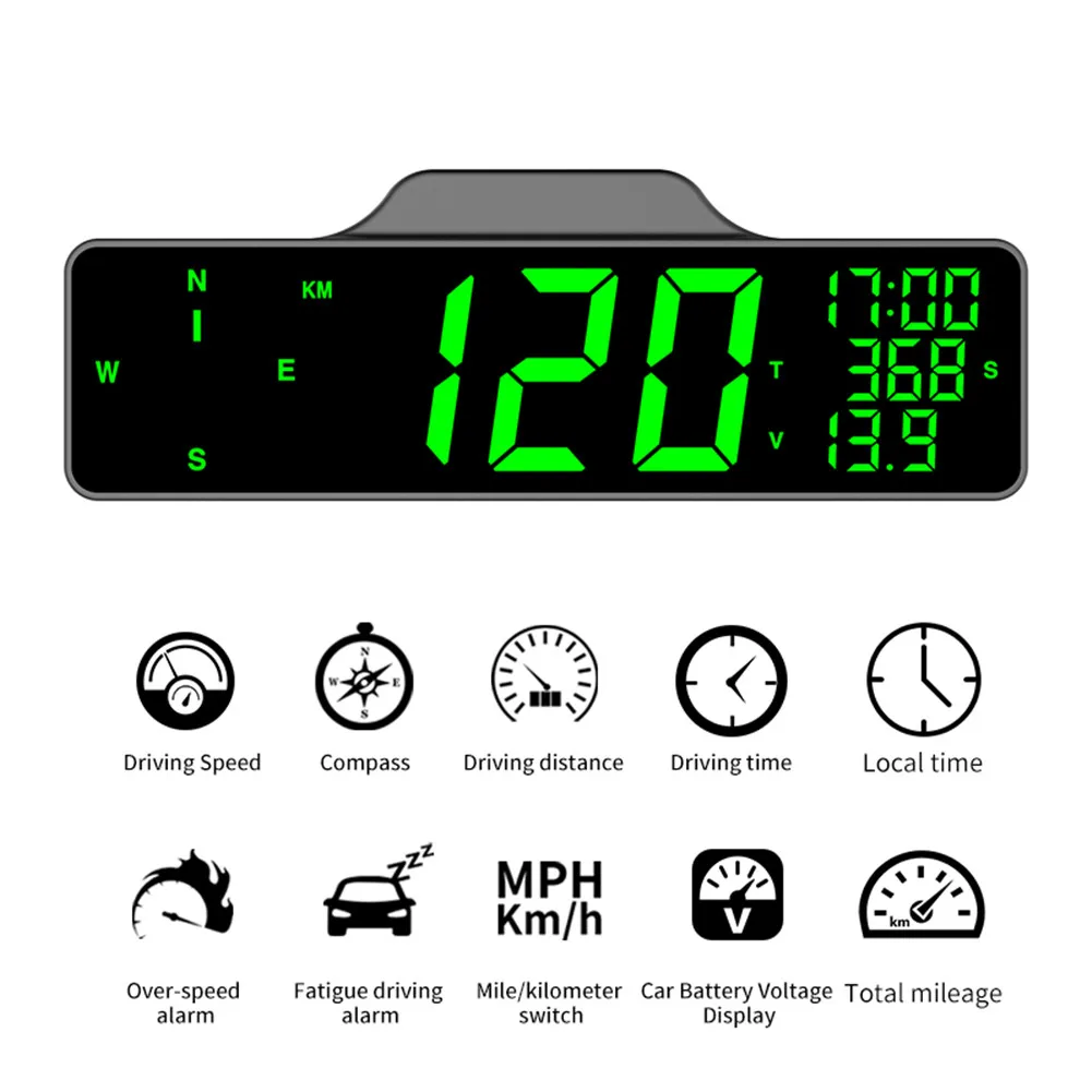 

1 Set GPS Speedometer GPS Speedometer -30 To 80 Degree DC 12-24V High Temperature Resistant Anti-fire Material