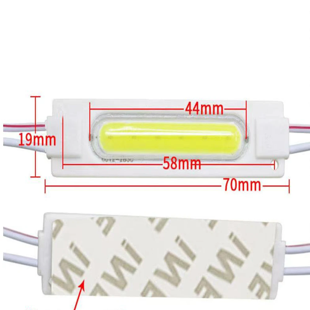 20 개/몫 12V 다색 Led 모듈 백라이트 상점 배너용 COB 라이트 방수 IP65 크리스마스 장식 화이트 웜 블루