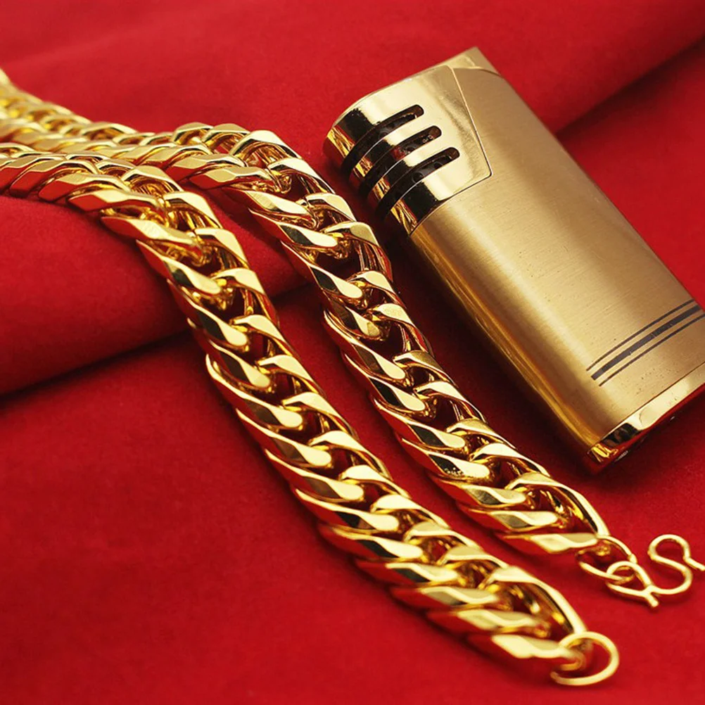 

Necklace Personalized Ornament Imitation Golden Men's Necklaces Chain Decor
