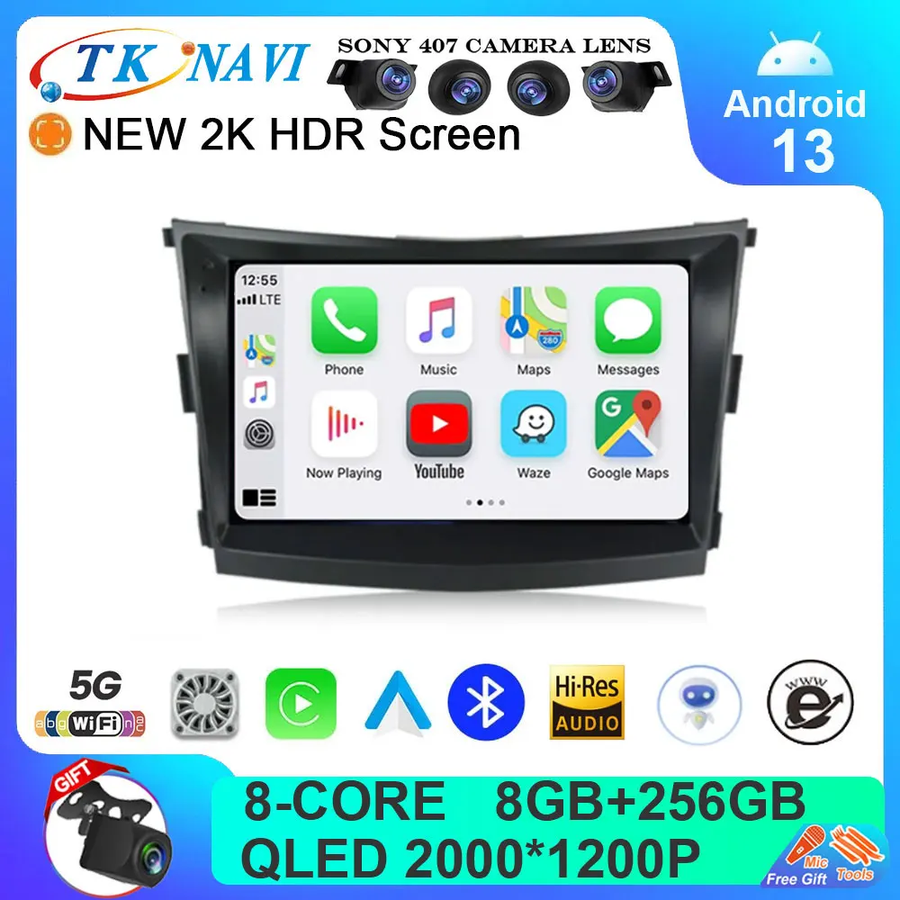 

Android 13 Stereo Auto Radio For SsangYong Tivoli 2015 - 2019 Car BT Multimedia Video Player Carplay 5G WIFI GPS 4G No 2Din DVD