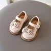 Children's Shoe for Girl Spring Bowknot Kids Causal Versatile Leather Shoes Fashion Non-slip Toddler Princess Walking Flat Shoes 5