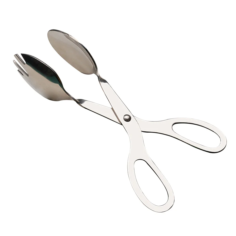 

Salad Holder Serving Tong Bread Clip Stainless Steel Food Metal Bakery Supplies Steak Clamp Buffet Kitchen Fruit Cakes