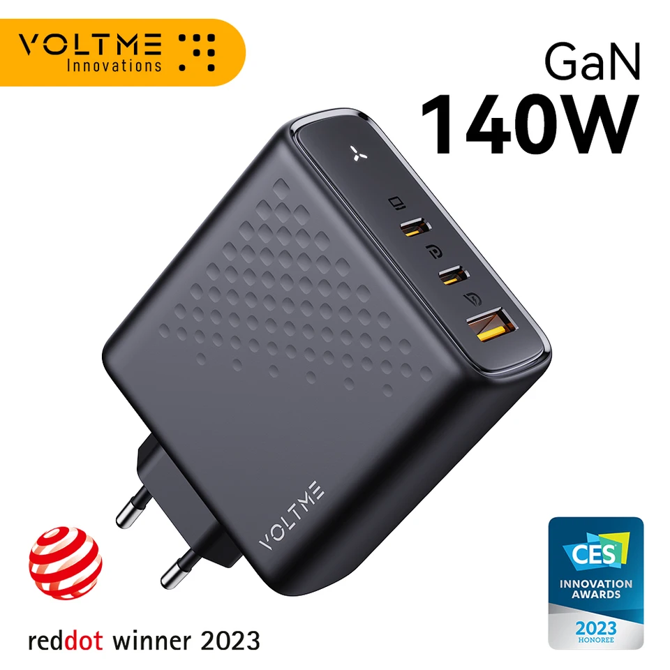 VOLTME Chargeur USB C 140W Multiple GaN Chargeur Rapide, Adaptateur Secteur  Type C 3-Port PD3.1 Puissant pour Chromebook Laptop, Macbook Pro/Air,  Huawei, iPhone…