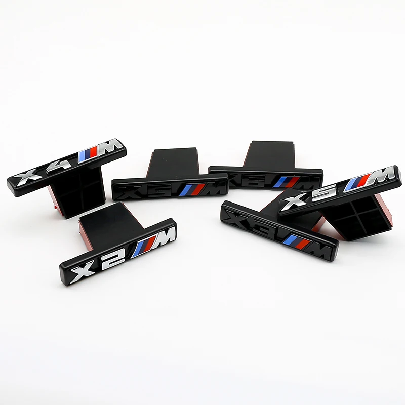 글로스 블랙 화이트 3D ABS 로고 X2 퍼포먼스 배지 BMW M 파워 X5 X6 프론트 그릴 엠블럼 X3 X4 자동차 외부 액세서리