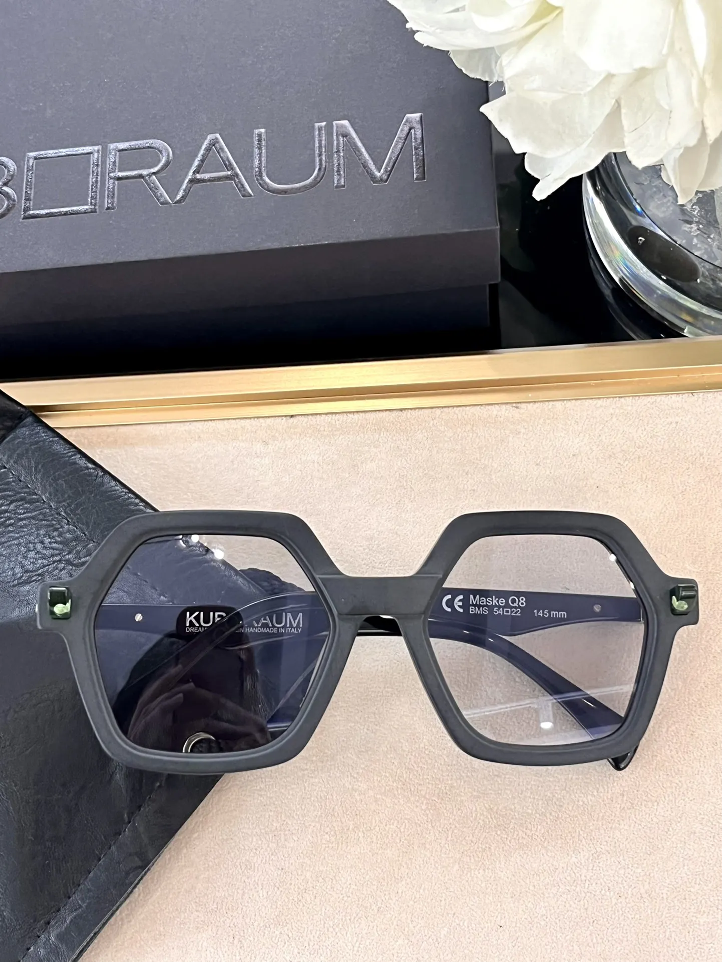 독일 KUBRAUM 두꺼운 아세테이트 여성 남성, UV400 보호 빈티지 레트로 클래식 선글라스, 케이스 포함, 오큘러스 마스크 Q8