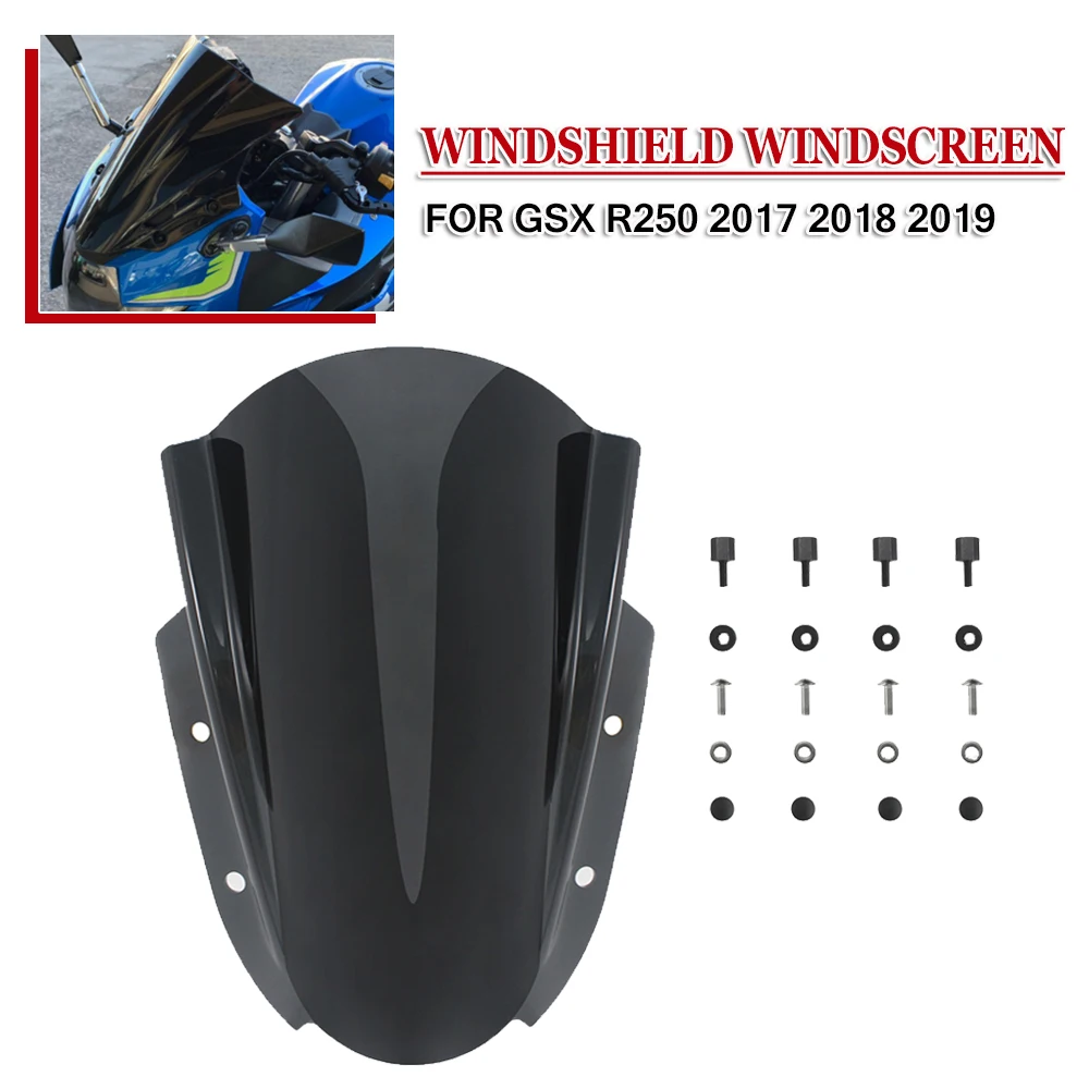 

Ветровое стекло для Suzuki GSX R250 GSXR GSX-R 250 GSX-250R 2017 2018 2019 защита от ветра мотоцикла с винтами