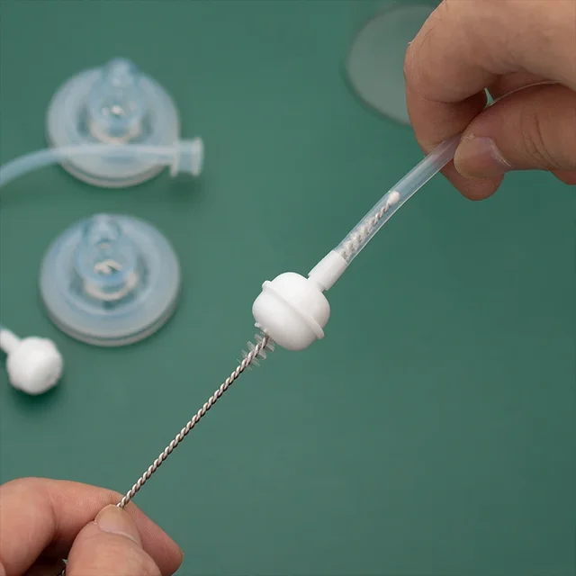 Set di spazzole per pulizia bottiglie da 7 pezzi Spazzola per capelli morbida in acciaio inossidabile Spazzola per cannucce per pipette Strumenti multiuso per la pulizia della casa 5