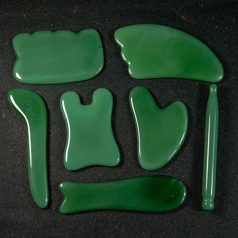 

Green Jade Gua Sha Massage Board Guasha Plate Face Eye SPA Massager Scrapers Tools for Face Neck Back Body Legs